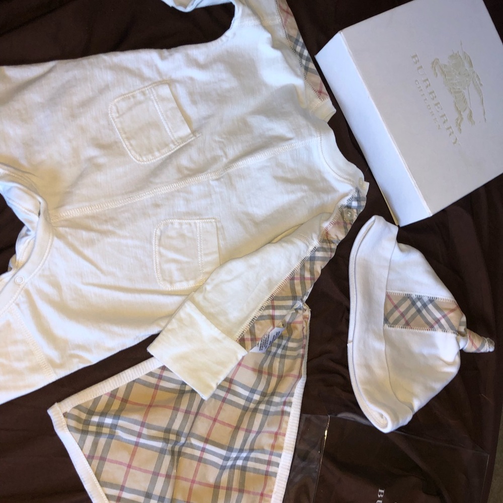 Burberry baby onesie